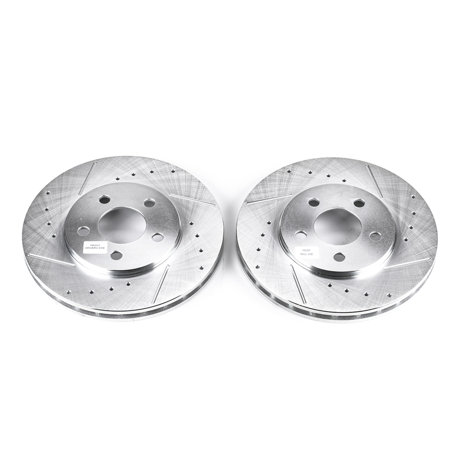 Disc Brake Rotor Set-Front Drilled, Slotted and Zinc Plated Brake Rotor Pair