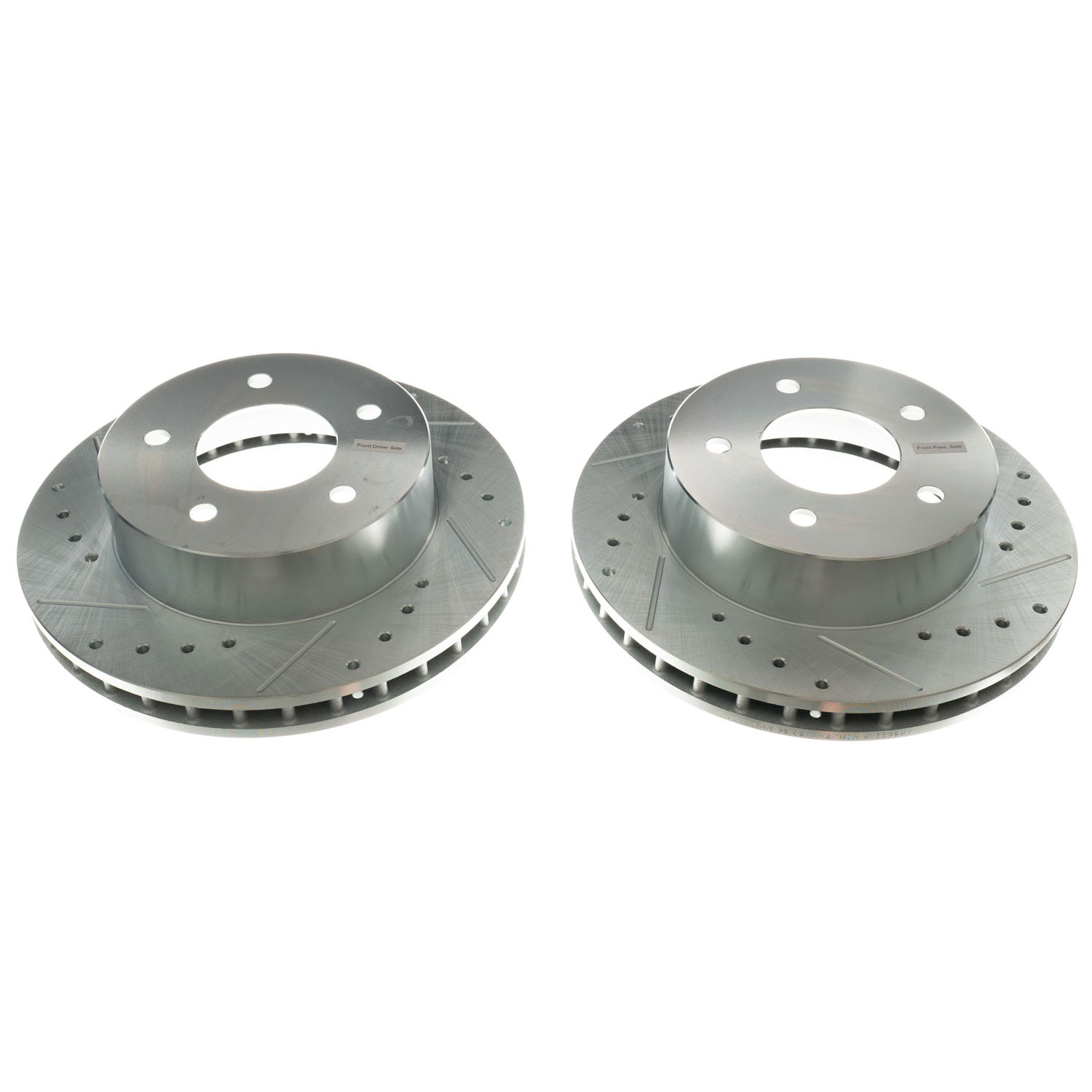 Disc Brake Rotor Set-Front Drilled, Slotted and Zinc Plated Brake Rotor Pair