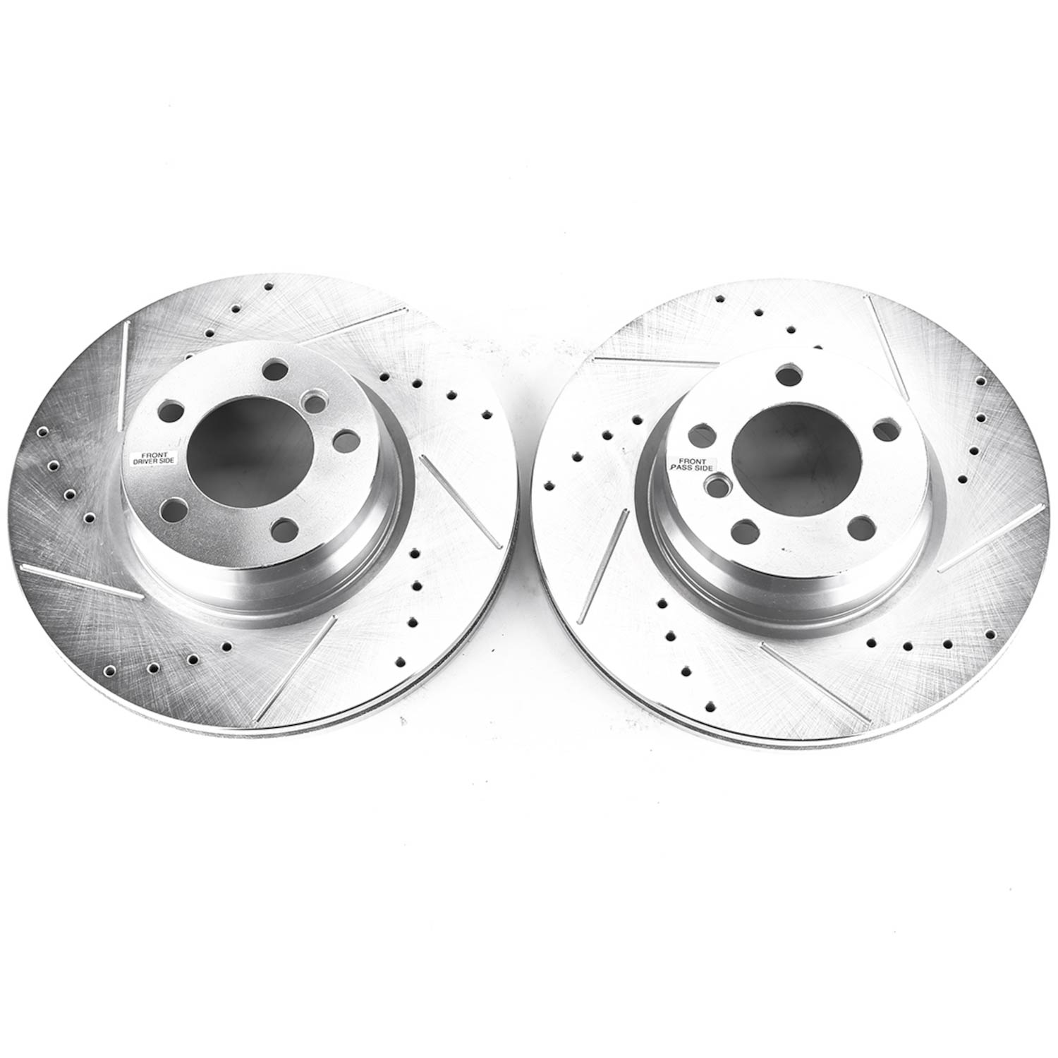 Disc Brake Rotor Set-Front Drilled, Slotted and Zinc Plated Brake Rotor Pair
