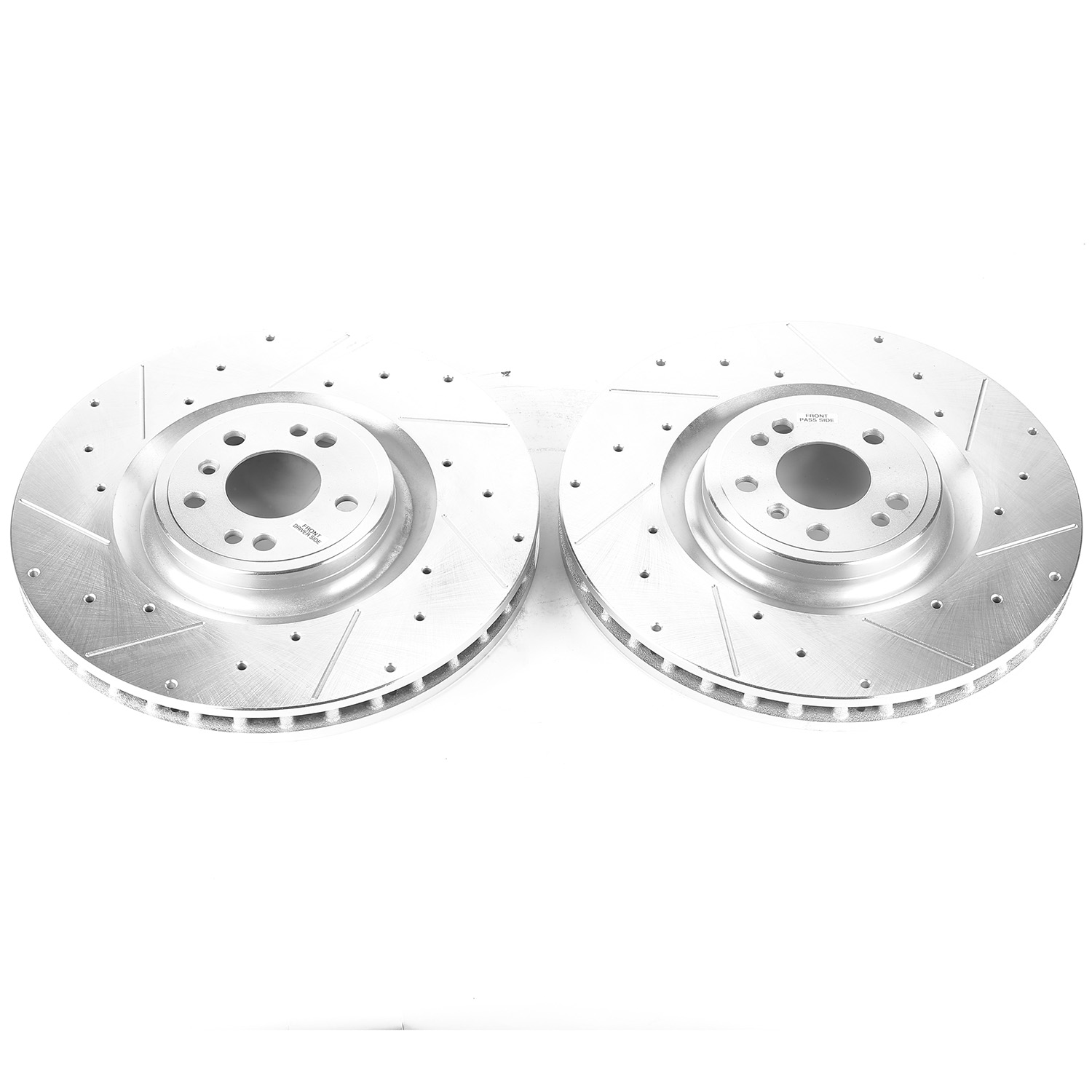 Disc Brake Rotor Set-Front Drilled, Slotted and Zinc Plated Brake Rotor Pair