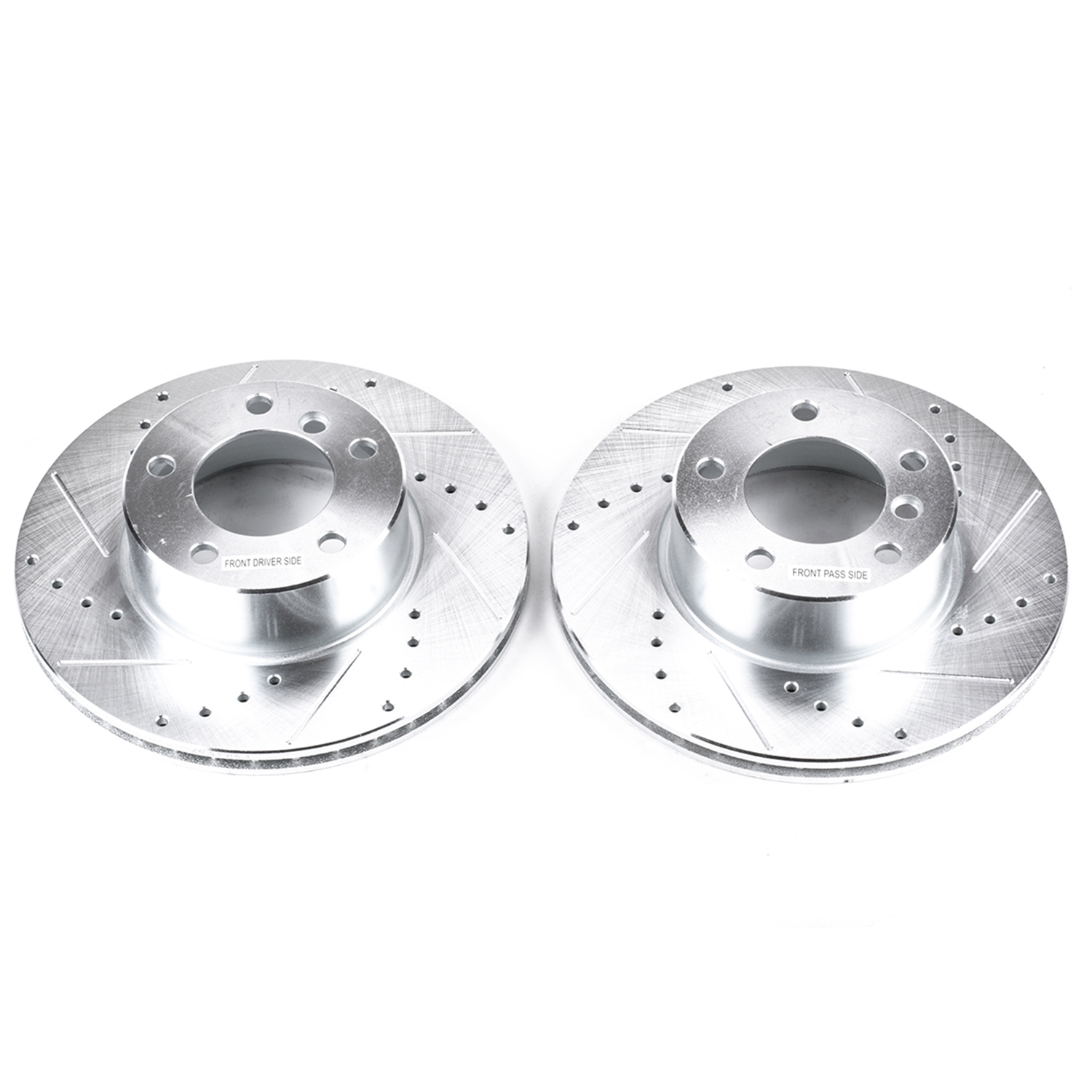 Disc Brake Rotor Set-Front Drilled, Slotted and Zinc Plated Brake Rotor Pair
