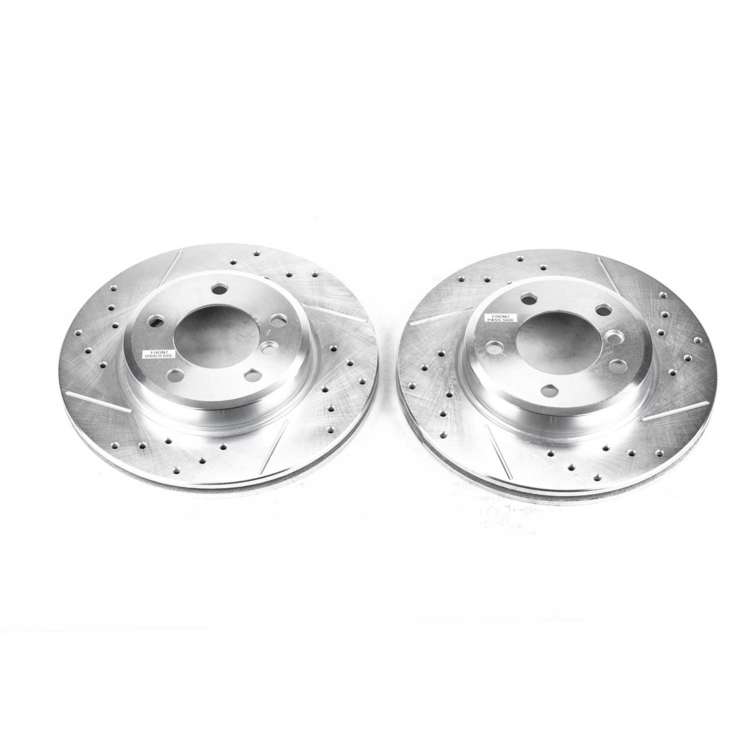 Disc Brake Rotor Set-Front Drilled, Slotted and Zinc Plated Brake Rotor Pair