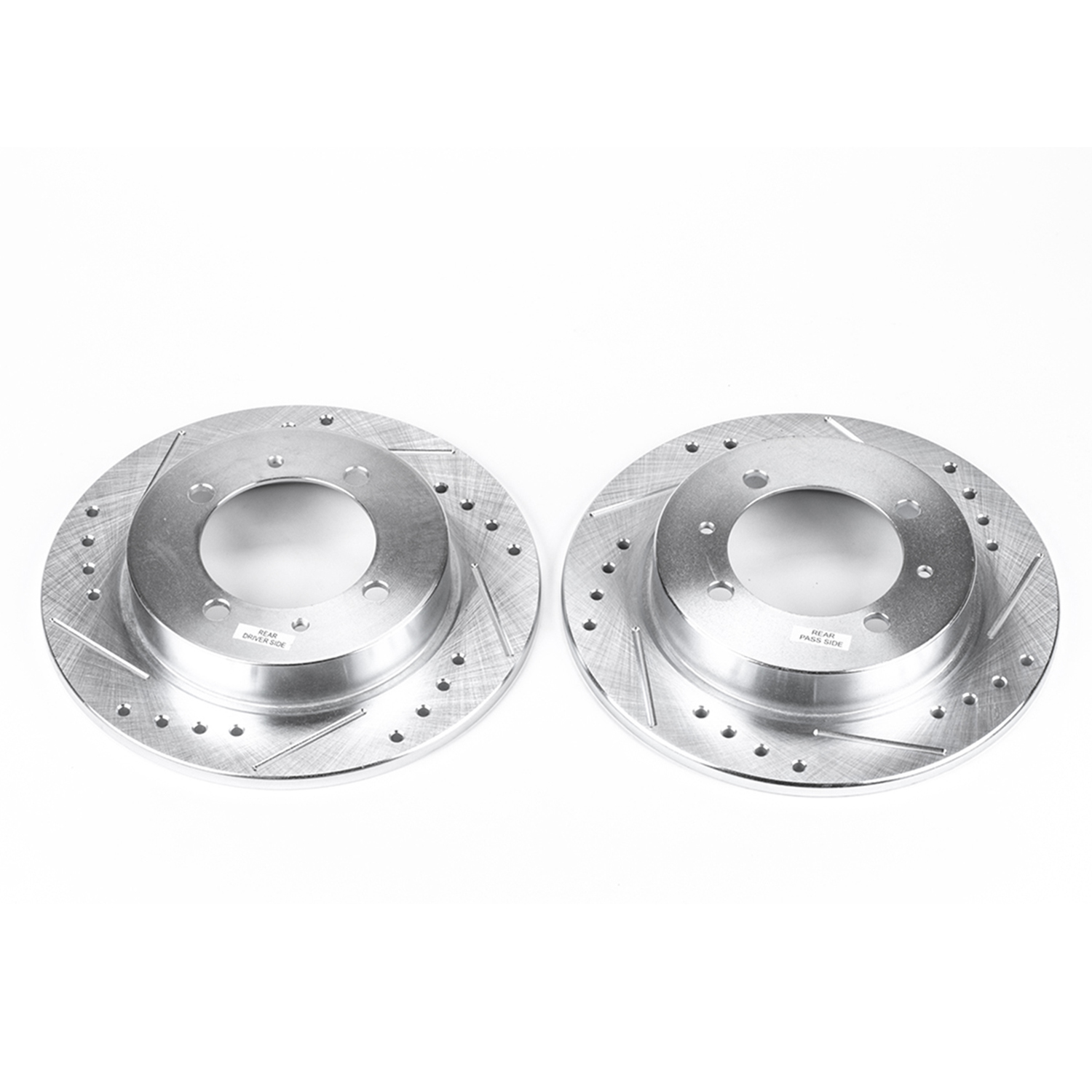 Disc Brake Rotor Set-Rear Drilled, Slotted and Zinc Plated Brake Rotor Pair