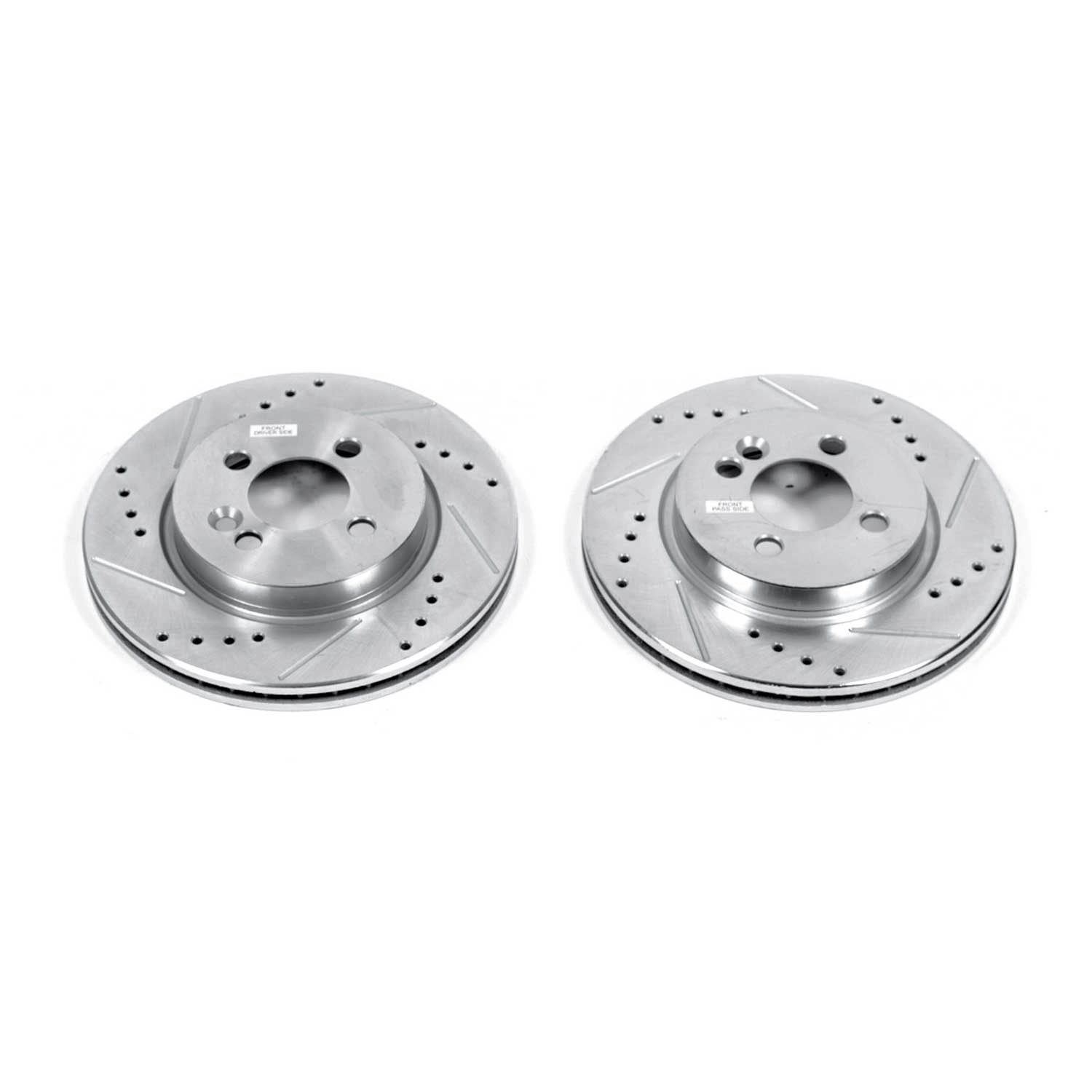 Disc Brake Rotor Set-Front Drilled, Slotted and Zinc Plated Brake Rotor Pair