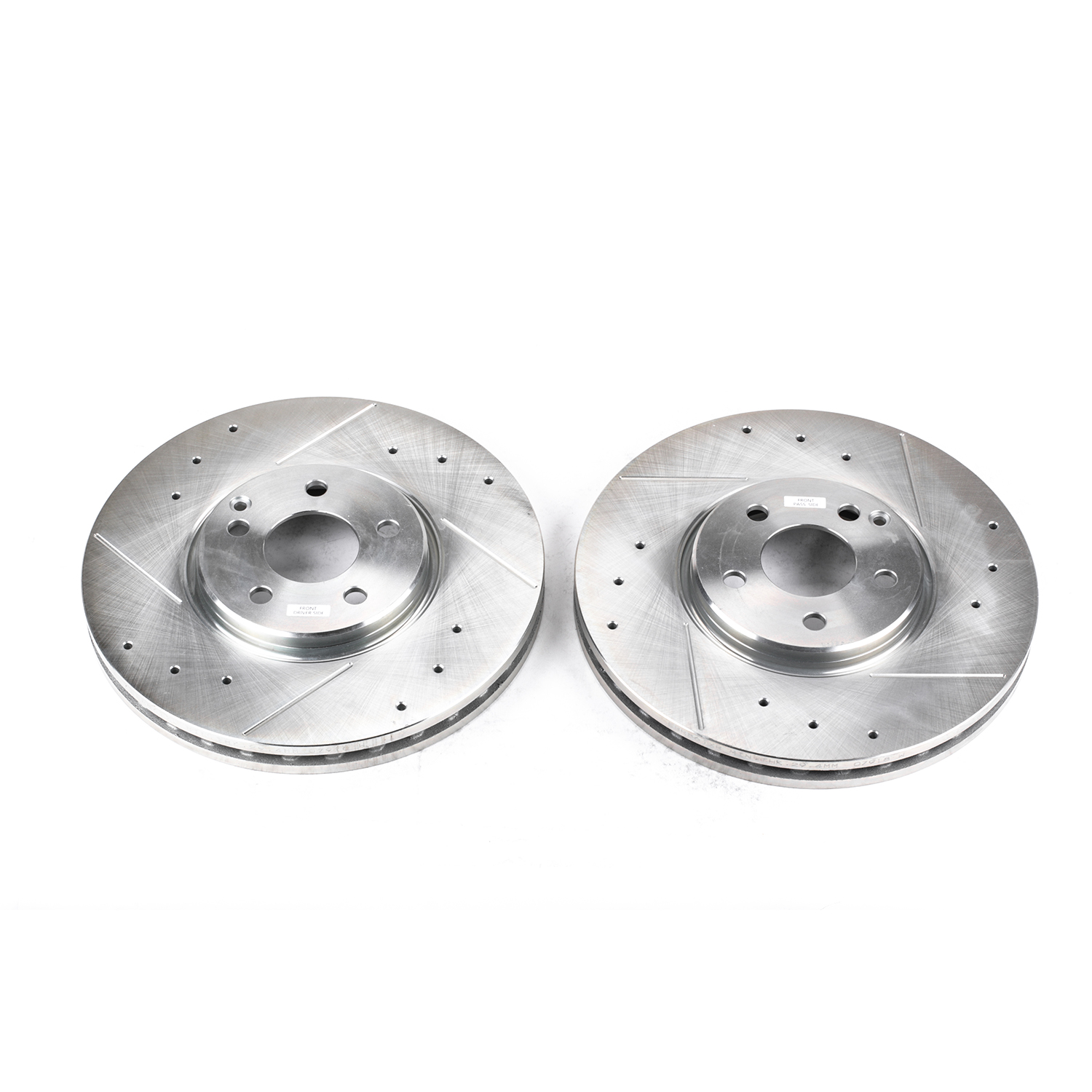Disc Brake Rotor Set-Front Drilled, Slotted and Zinc Plated Brake Rotor Pair