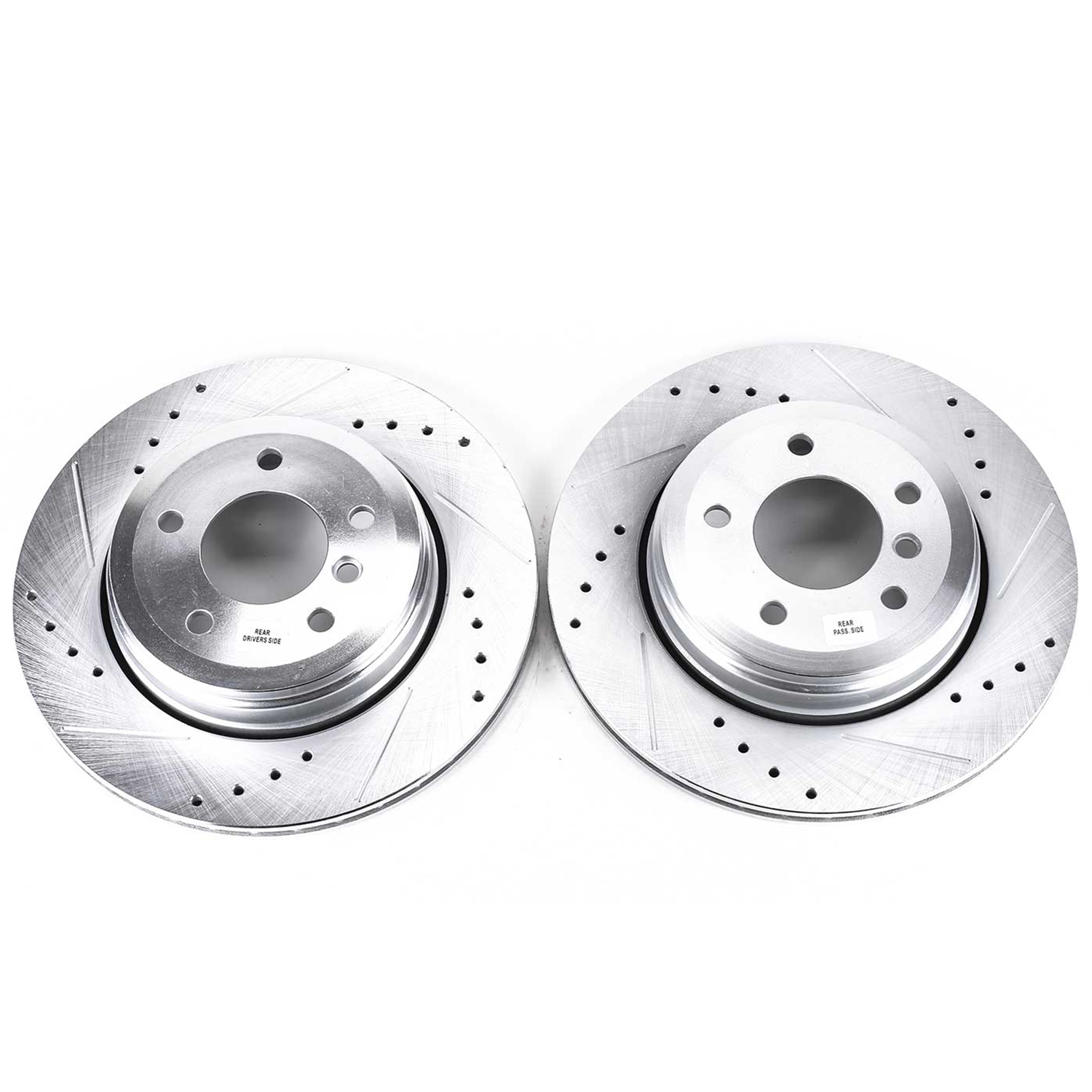 Disc Brake Rotor Set-Rear Drilled, Slotted and Zinc Plated Brake Rotor Pair