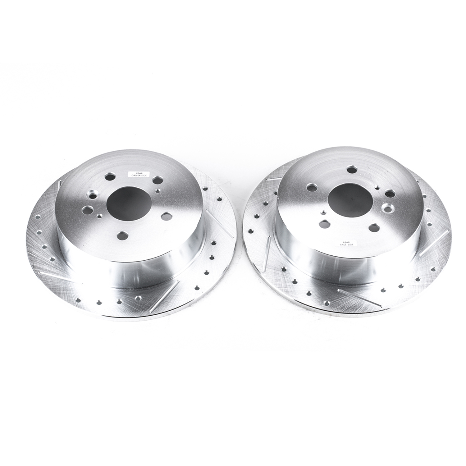 Disc Brake Rotor Set-Rear Drilled, Slotted and Zinc Plated Brake Rotor Pair