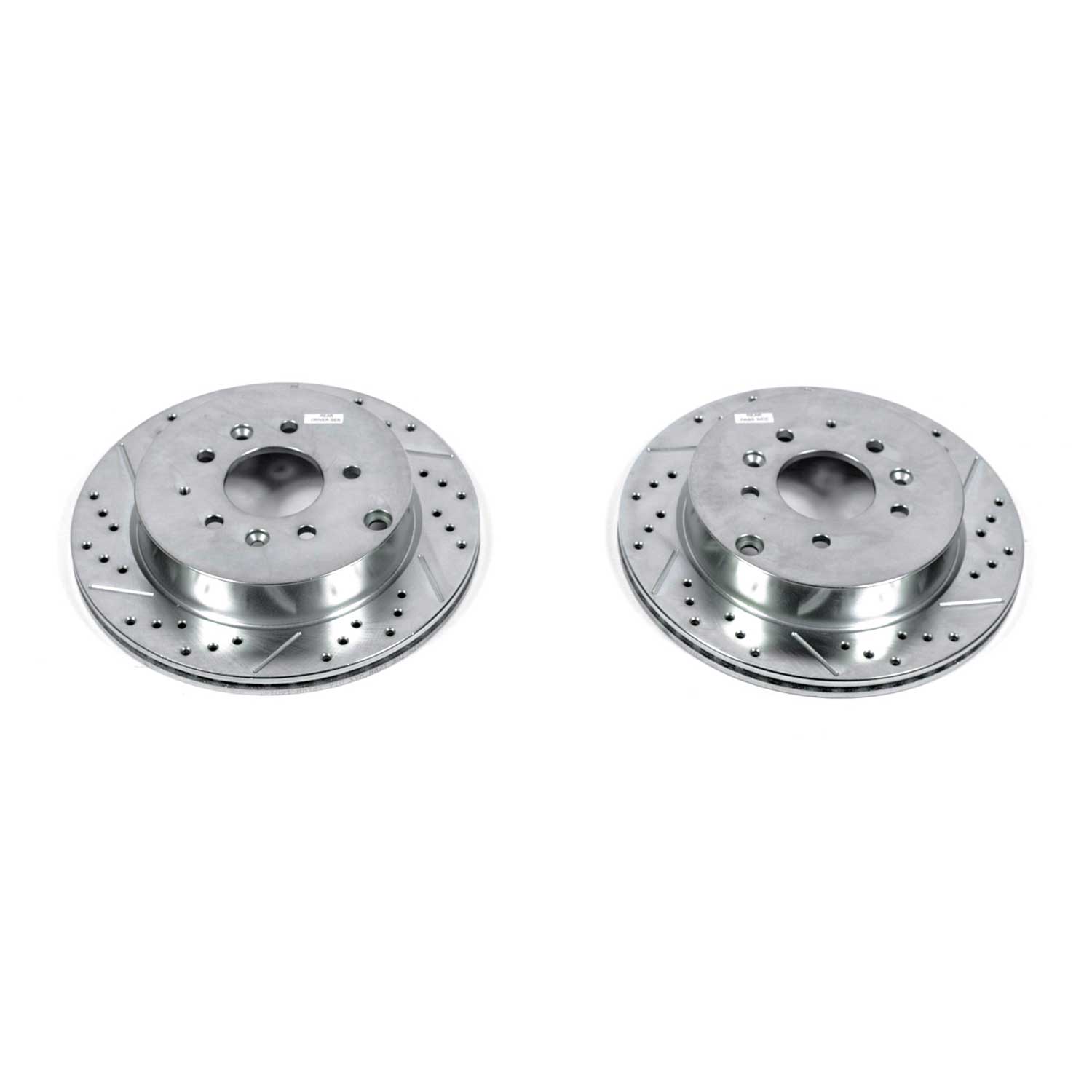 Disc Brake Rotor Set-Rear Drilled, Slotted and Zinc Plated Brake Rotor Pair