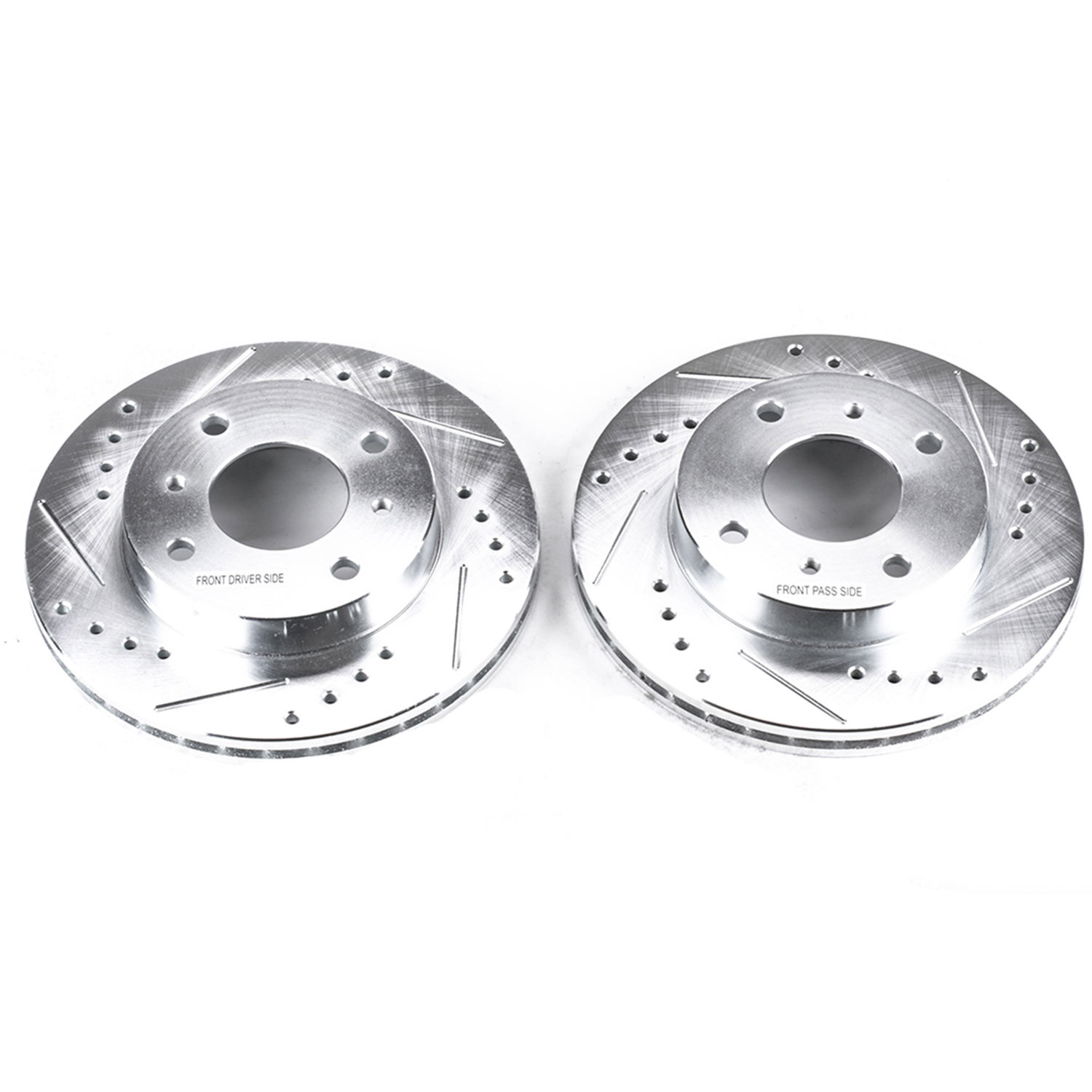 Disc Brake Rotor Set-Front Drilled, Slotted and Zinc Plated Brake Rotor Pair