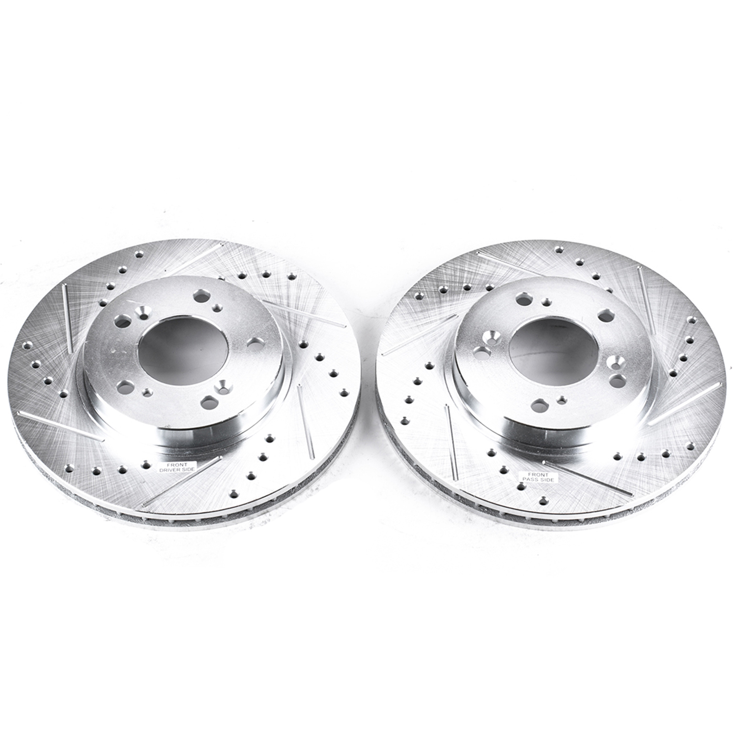 Disc Brake Rotor Set-Front Drilled, Slotted and Zinc Plated Brake Rotor Pair