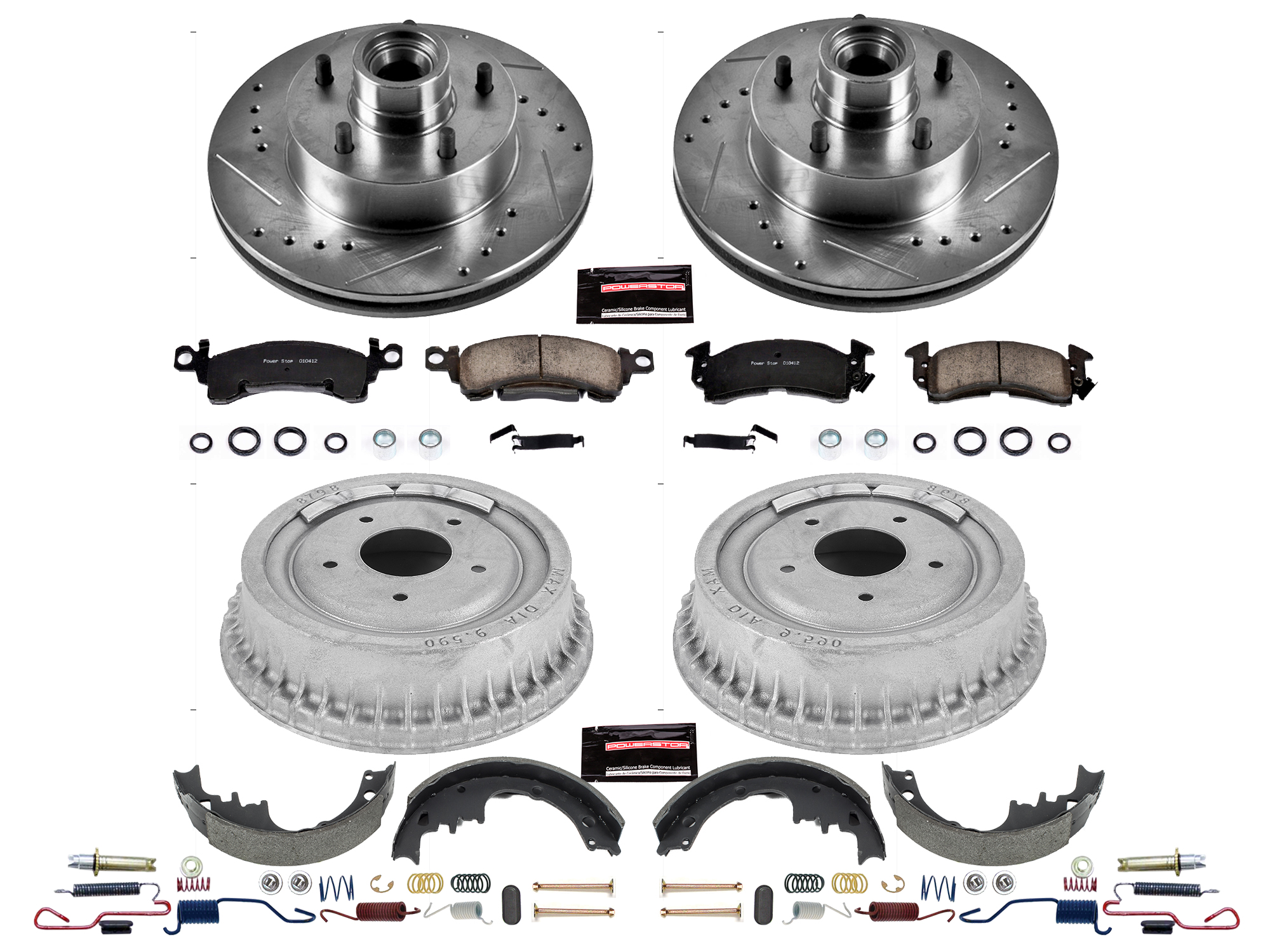 Disc Brake Pad and Rotor / Drum Brake Shoe and Drum Kit Power Stop K15023DK