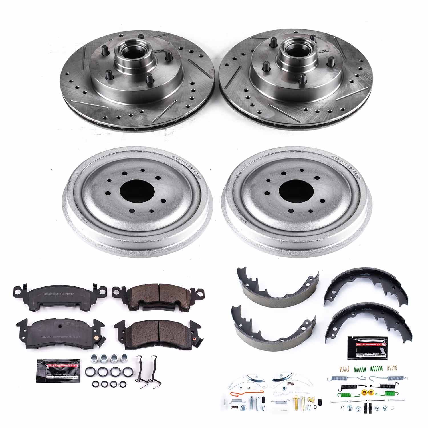 Disc Brake Pad and Rotor / Drum Brake Shoe and Drum Kit Power Stop K15028DK