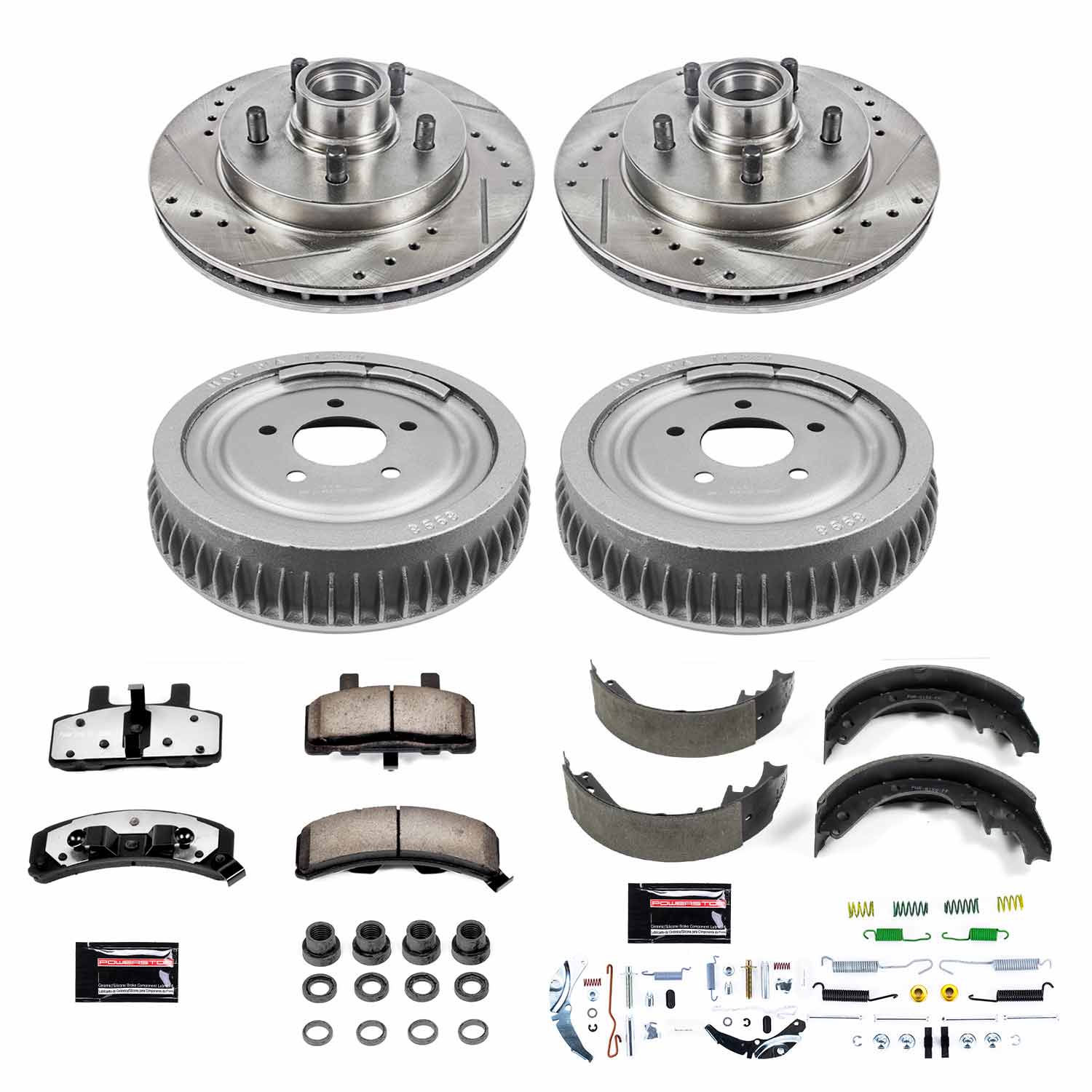 Disc Brake Pad and Rotor / Drum Brake Shoe and Drum Kit Power Stop K15036DK-36