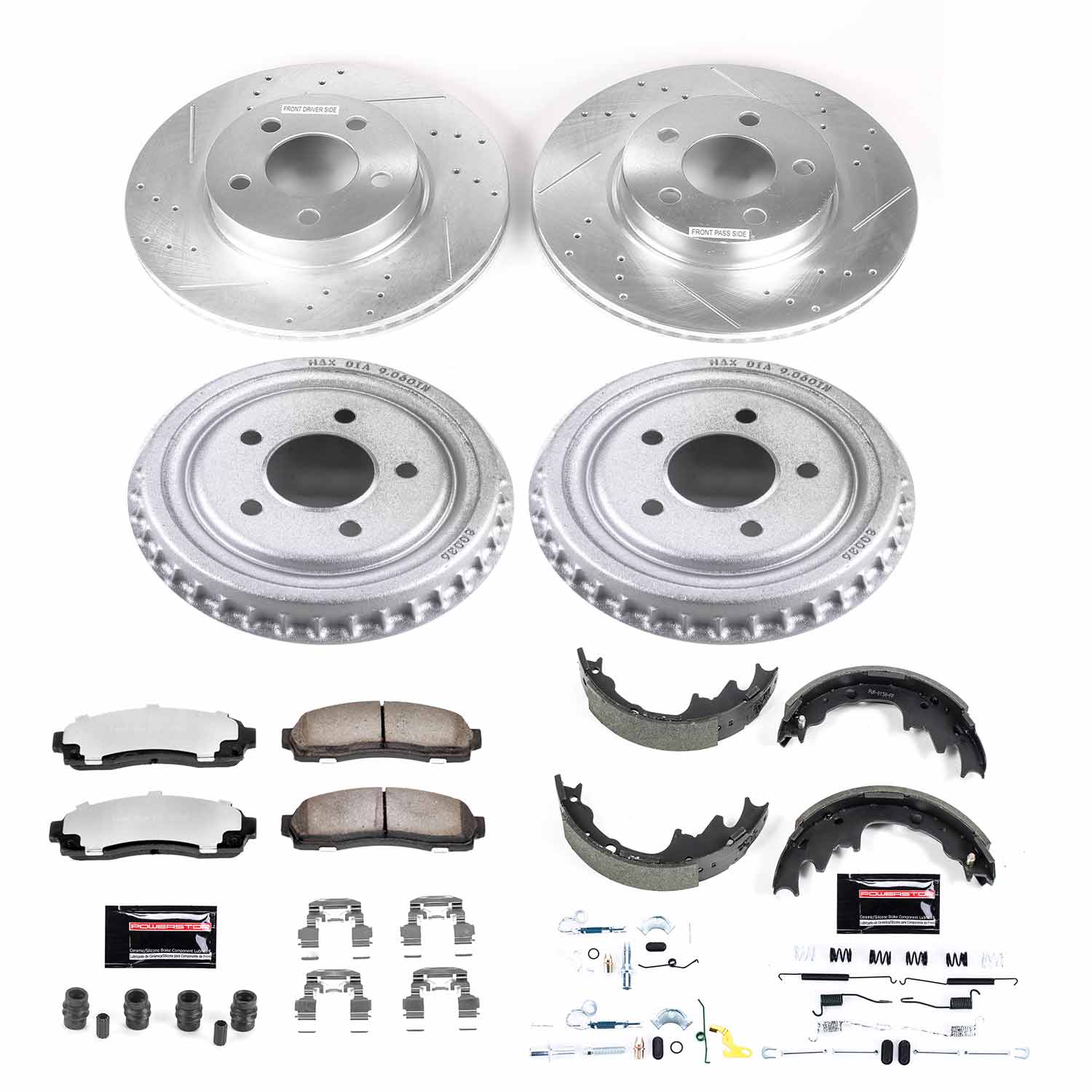 Disc Brake Pad and Rotor / Drum Brake Shoe and Drum Kit Power Stop K15150DK-36