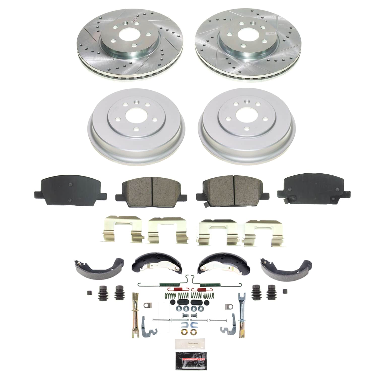 Disc Brake Pad and Rotor / Drum Brake Shoe and Drum Kit K15489DK fits 18-21 Trax