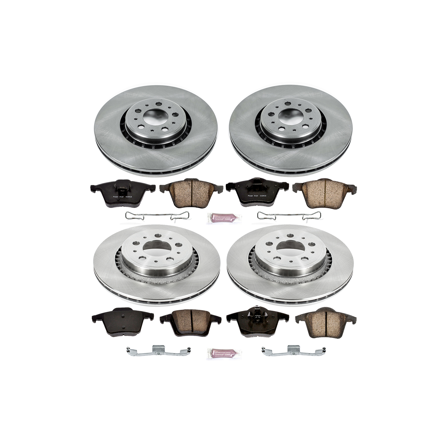 Disc Brake Kit Power Stop KOE4502 fits 03-14 Volvo XC90