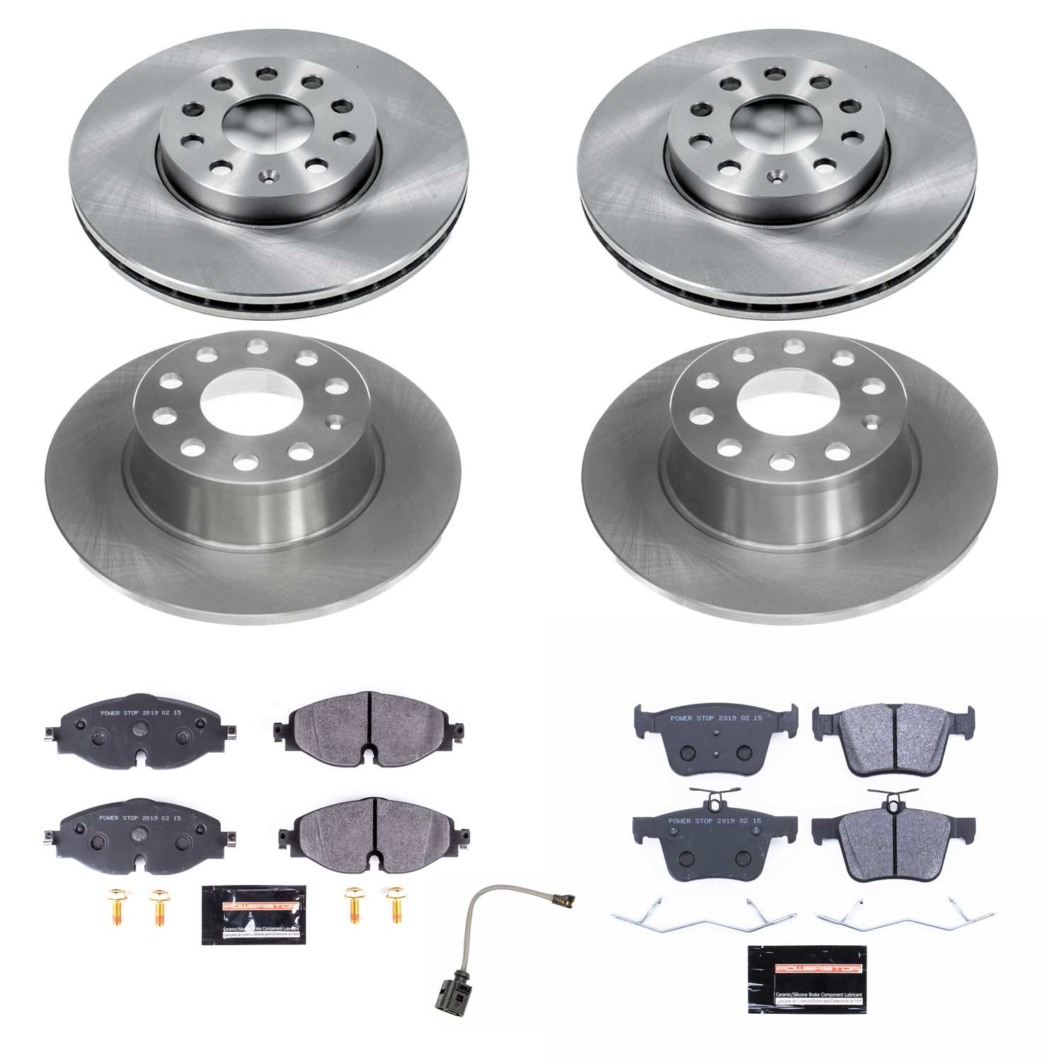 Disc Brake Kit Power Stop TDSK8365 fits 19-21 VW Jetta