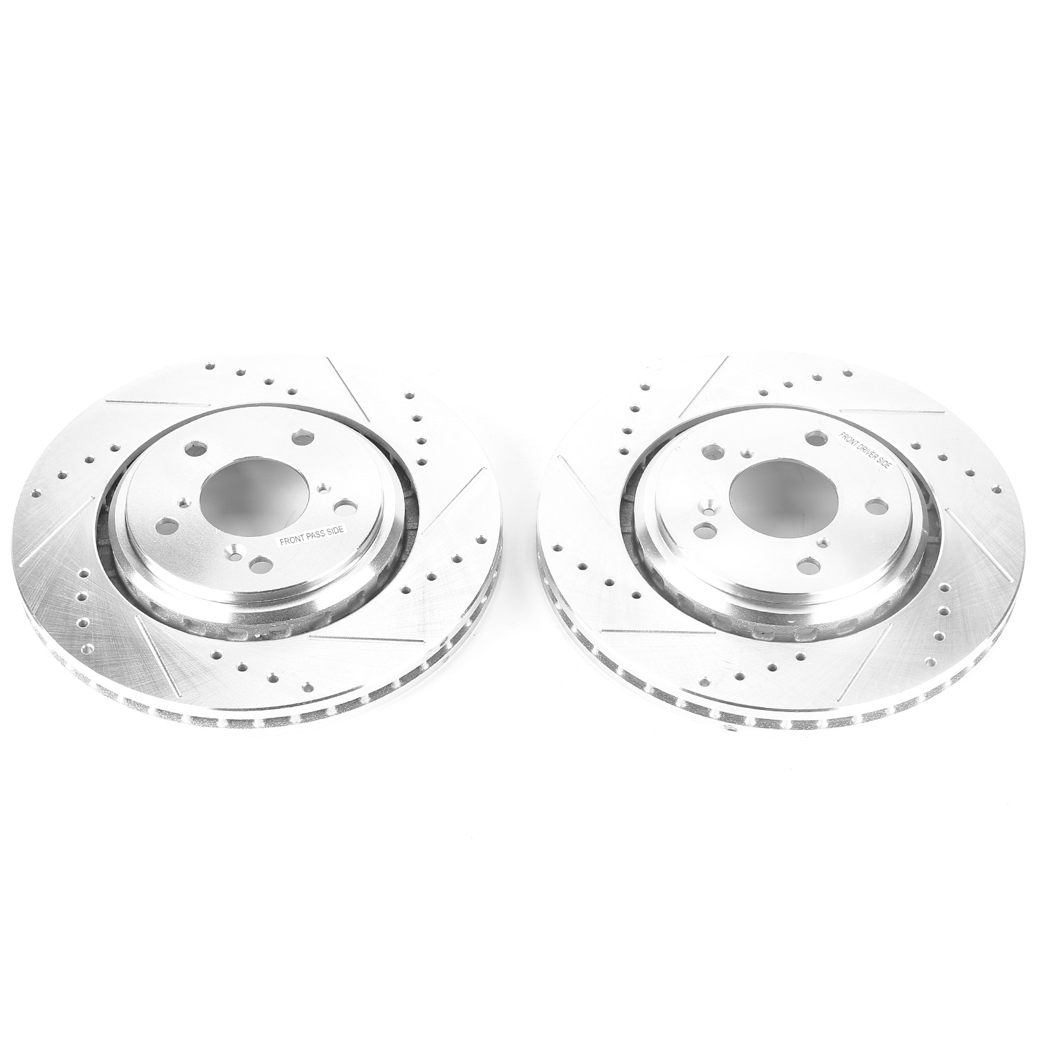 Disc Brake Rotor Set-Front Drilled, Slotted and Zinc Plated Brake Rotor Pair