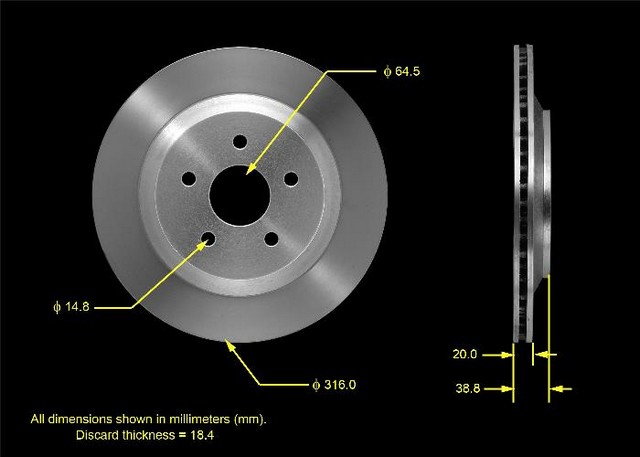 BENDIX PREMIUM DRUM AND ROTOR Disc Brake Rotor P/N:PRT5478
