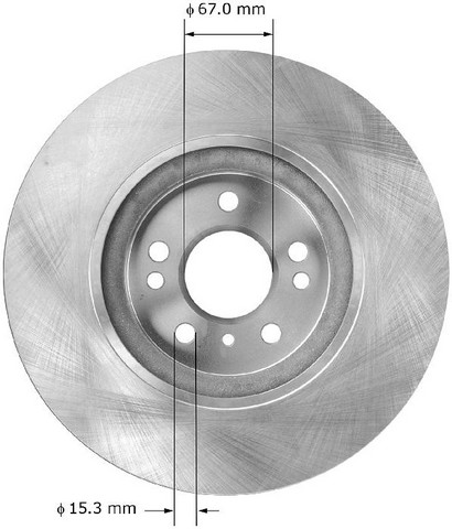 BENDIX PREMIUM DRUM AND ROTOR Disc Brake Rotor P/N:PRT5869