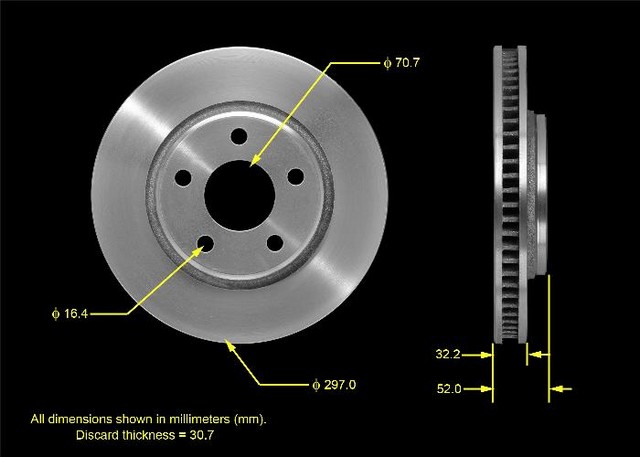 BENDIX PREMIUM DRUM AND ROTOR Disc Brake Rotor P/N:PRT5518