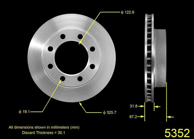 BENDIX PREMIUM DRUM AND ROTOR Disc Brake Rotor P/N:PRT1663