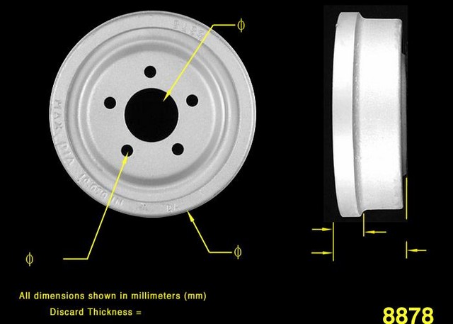 BENDIX PREMIUM DRUM AND ROTOR Brake Drum P/N:PDR0182