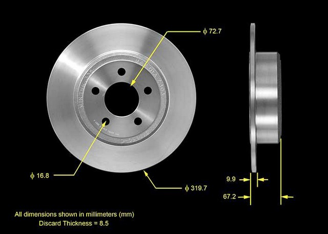 BENDIX PREMIUM DRUM AND ROTOR Disc Brake Rotor P/N:PRT5567