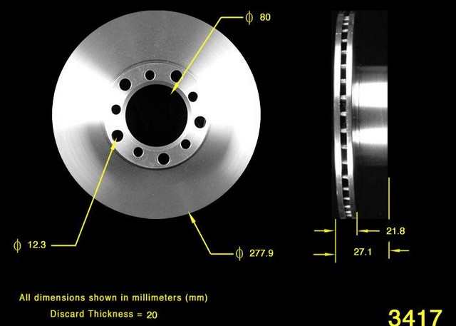 BENDIX PREMIUM DRUM AND ROTOR Disc Brake Rotor P/N:PRT1622