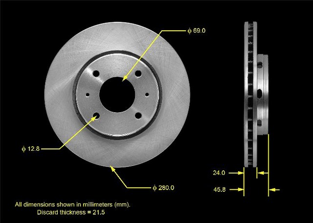 BENDIX PREMIUM DRUM AND ROTOR Disc Brake Rotor P/N:PRT5440