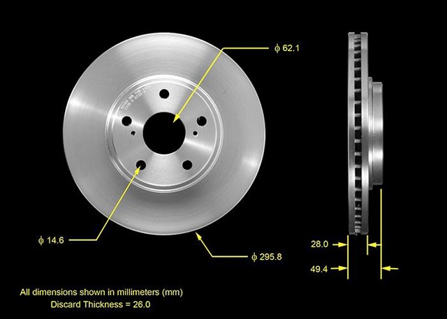 BENDIX PREMIUM DRUM AND ROTOR Disc Brake Rotor P/N:PRT5497