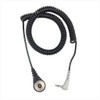 SCS 2234 |  Magsnap 360 Dual Wire Coil Cord, 6' Long, Right Angle Mono Jack, Grey