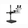 Scienscope ELZ-PK5-E1  |  ELZ Stereo Zoom Binocular, Gliding Arm Boom Stand, 0.5X Aux Lens, Compact LED Ring Light