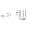 Metcal PTTC-807 | Solder Tweezer Tip, Blade, 28mm (1.1") for MX Irons & MX-PTZ Tweezer Handpiece, 800 Series, 2/Pk