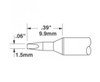 Metcal STTC-838-PK | Soldering Tip, Chisel, 1.35mm (0.053 "), 30 Deg for MX Iron, RM3E & H1-AV Handpieces, 800 Series, 10/Pk