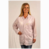 Tech Wear LOJ-73C-4XL  |  Lapel Collar, OFX-100 Fabric, Hip-Length Jacket, Pink, 3 Pockets, 4XL, ESD Grid-Knit Grounding Cuffs
