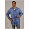 Tech Wear LOJ-23C-2XL  |  Lapel Collar, OFX-100 Fabric, Hip-Length Jacket, Blue, 3 Pockets, 2XL, ESD Grid-Knit Grounding Cuffs