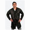 Tech Wear LOC-93C-6XL  |  Lapel Collar, OFX-100 Fabric, Knee-Length Coat, Black, 3 Pockets, 6XL, ESD Grid-Knit Grounding Cuffs