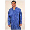 Tech Wear LIC-43C-XL  |  Lapel Collar, IVX-400 Fabric, Knee-Length Coat, Blue, 3 Pockets, XL, ESD Grid-Knit Grounding Cuffs