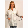 Tech Wear HOJ-13C-6XL  |  Hallmark Collar, OFX-100 Fabric, Hip-Length Jacket, White, 3 Pockets, 6XL, ESD Grid-Knit Grounding Cuffs