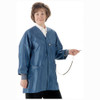 Tech Wear HIJ-43C-M  |  Hallmark Collar, IVX-400 Fabric, Hip-Length Jacket, Blue, 3 Pockets, M, ESD Grid-Knit Grounding Cuffs