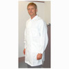 Tech Wear 371ACQ-XS  |  Lapel Collar, Nylostat Fabric, Knee-Length Coat, White, 3 Pockets, XS