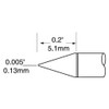 Metcal UFTC-7CN01 | Ultrafine Solder Tip, Conical,  0.13mm x 5mm for MX Irons and MX-H2-UF Handpiece, 700 Series