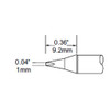 Metcal STP-CH10 | MFR Soldering Tip, Chisel, 1mm (0.039"), 30 Deg for  MFR-H1-SC2 Handpiece, Temp Sensitive Application