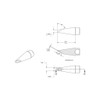 Metcal SFP-WV15 | MFR Soldering Tip, Concave Drag / Hoof, 1.5mm for  MFR-H1-SC2 Handpiece, Standard Thermal Loads