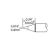 Metcal SFP-CN04 | MFR Soldering Cartiridge, Conical, 0.4mm (0.016") for MFR-H1-SC2 Handpiece, Standard Thermal Loads