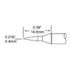 Metcal SCP-CNL04 | MFR Soldering Tip, Conical, Long, 0.4mm (0.016") for  MFR-H1-SC2 Handpiece, Heavy Thermal Loads