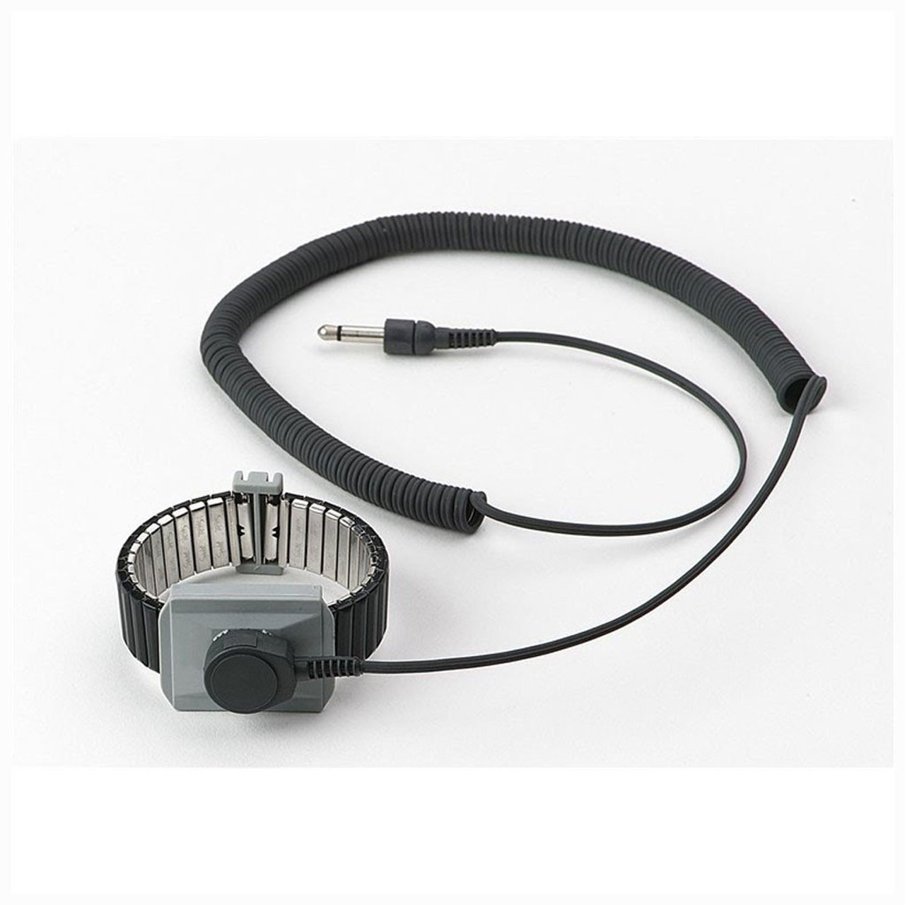 SCS 2381 |  Dual Conductor Metal ESD Wrist Band, Small, 5' Coiled Cord - 10/PK