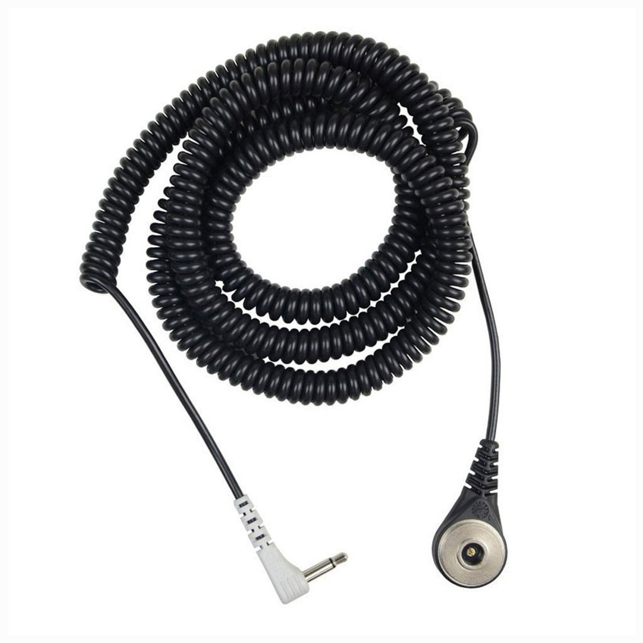 SCS 2236 |  Magsnap 360 Dual Wire Coil Cord, 20' Long, Right Angle Mono Jack, Grey