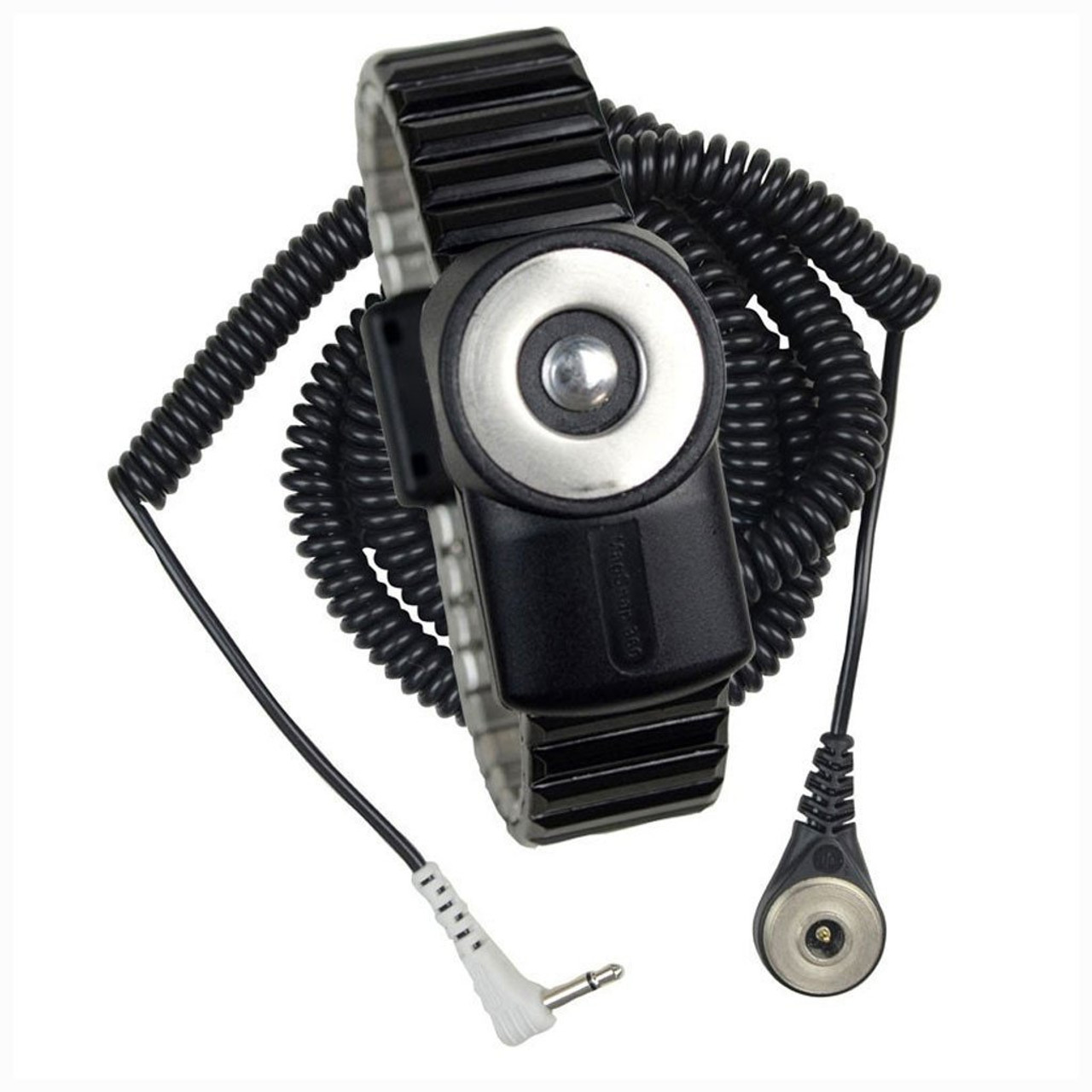 SCS 2231 |  MagSnap 360 Magnetic Metal ESD Wrist Strap, Dual Wire, 12' Cord, Small